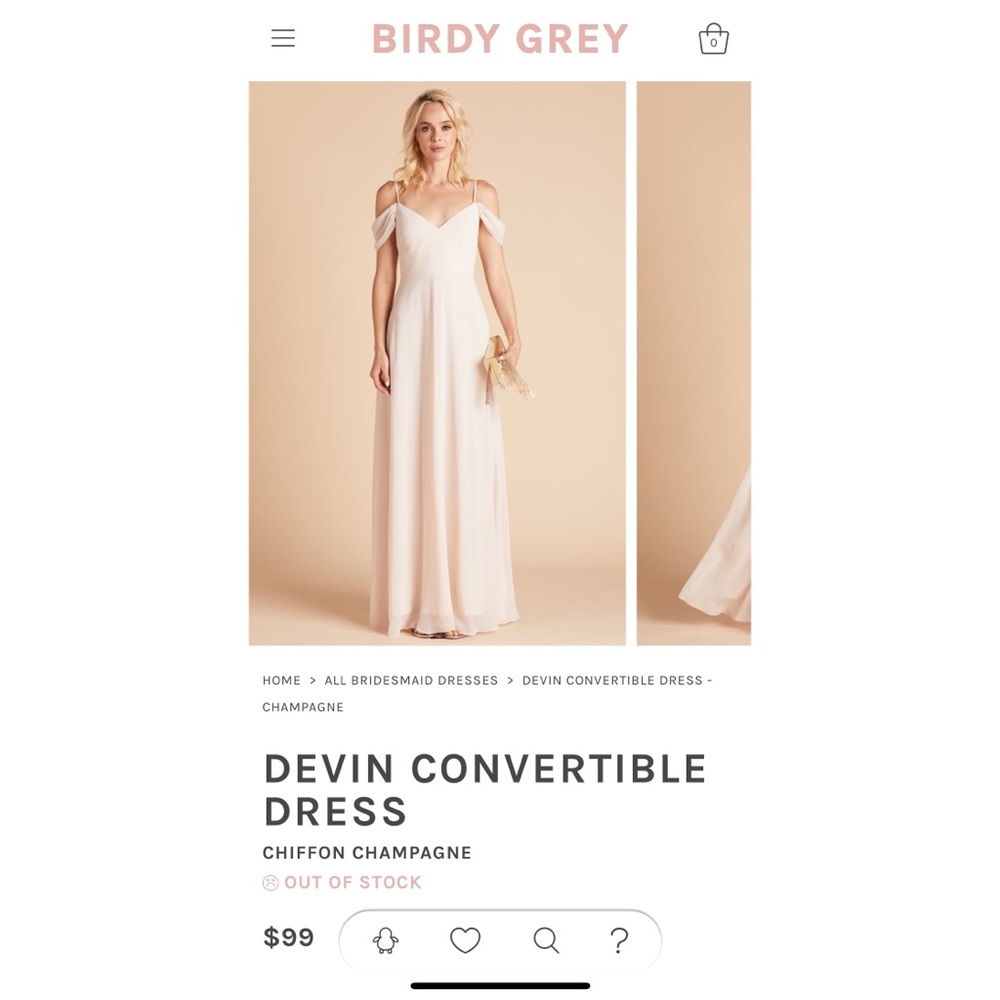 birdy grey bridesmaid dress